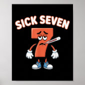 シックセブン ミーム Tシャツ 67 面白い 言葉遊び _4 ポスター (正面)