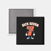 シックセブン ミーム Tシャツ 6 7 楽しい言葉遊び _2 マグネット (正面/裏面)