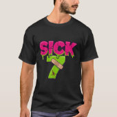 シックセブン ミーム Tシャツ 6 7 面白い 言葉遊び ドリップ (正面)