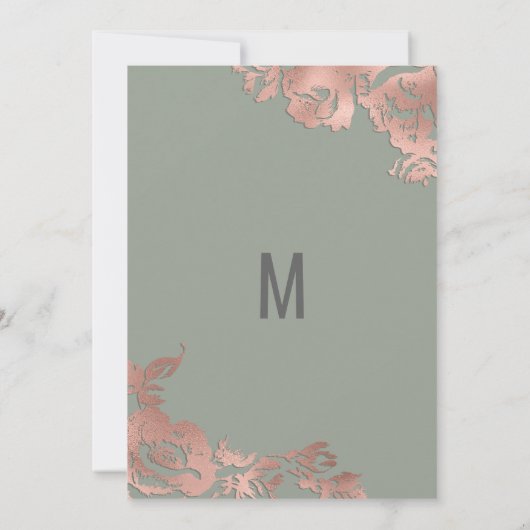 シックセージグリーンバラ金ゴールドフローラ夕べ 招待状 (裏面)