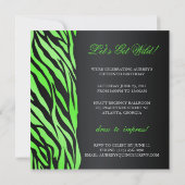 シックゼブラキンセアニェラ招待状と宝石で飾られた弓 招待状 (裏面)