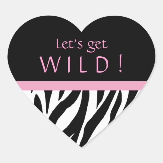 シックゼブラ誕生日シール ハートシール (正面)