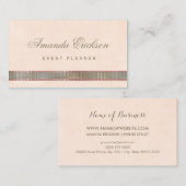 シックソフトピーチフェイクセインきらめくイベントプランナー 名刺 (正面/裏面)