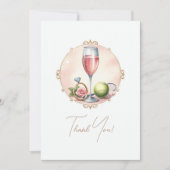 シックソーシャルクラブテニスバチェロレッテ写真 サンキューカード (正面)