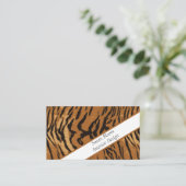 シックタイガーストライプアニマルプリント 名刺 (スタンド正面)
