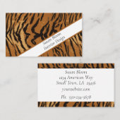 シックタイガーストライプアニマルプリント 名刺 (正面/裏面)