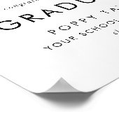 シックタイポグラフィおめでとう卒業生 ポスター (角)