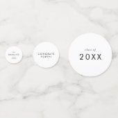 シックタイポグラフィおめでとう大学院卒業写真 コンフェッティ (正面)