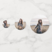 シックタイポグラフィおめでとう大学院卒業写真 コンフェッティ (裏面)