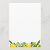 シックタイポグラフィウォーターカラーレモ結婚ンズ メニュー (裏面)