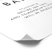 シックタイポグラフィオープンバー標識 ポスター (角)