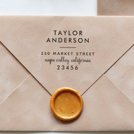 シックタイポグラフィカスタム文字差出人住所 セルフインキングスタンプ