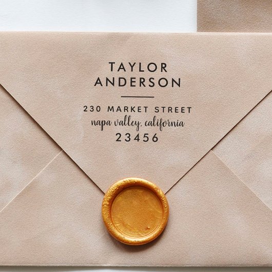 シックタイポグラフィカスタム文字差出人住所 セルフインキングスタンプ