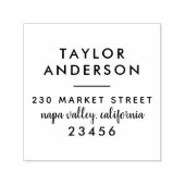 シックタイポグラフィカスタム文字差出人住所 セルフインキングスタンプ (デザイン)