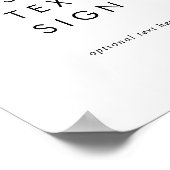 シックタイポグラフィカード&ギフトカスタム文字標識 ポスター (角)