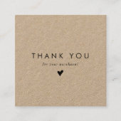 シックタイポグラフィクラフトビジネスQRコードサンキュー 割引カード (正面)