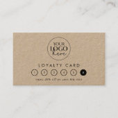 シックタイポグラフィクラフトロゴビジネス報酬6パンチ ロイヤリティカード (正面)