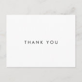 シックタイポグラフィサンキューハガキ ポストカード (正面)