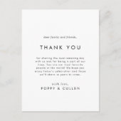 シックタイポグラフィサンキューユー披露宴カード ポストカード (正面)