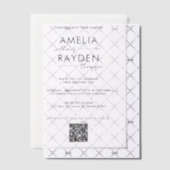 シックタイポグラフィスクリプトフォトQRコー結婚ド ベラム紙招待状 (オフセット (招待状))