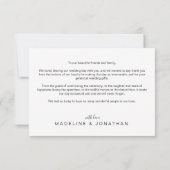 シックタイポグラフィセエレガントージグリーンハート サンキューカード (裏面)