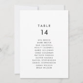 シックタイポグラフィテーブル番号座席表 (正面)