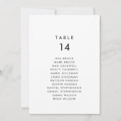 シックタイポグラフィテーブル番号座席表 (裏面)