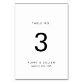 シックタイポグラフィテーブル番号 テーブルナンバー (正面)