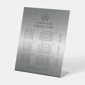 シックタイポグラフィビジネスサービスの価格表 台座サイン