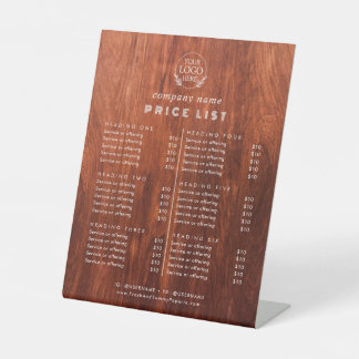 シックタイポグラフィビジネスサービスの価格表 台座サイン