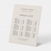 シックタイポグラフィビジネスサービス赤面価格表 台座サイン (正面)