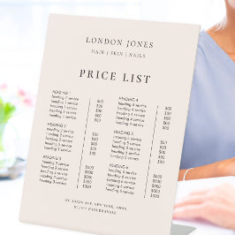 シックタイポグラフィビジネスサービス赤面価格表 台座サイン