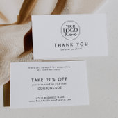 シックタイポグラフィビジネスロゴ 割引カード