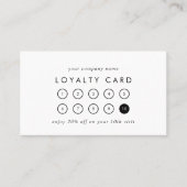 シックタイポグラフィビジネス報酬10パンチ ロイヤリティカード (正面)