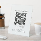 シックタイポグラフィビジネス結婚またはカスタムのQRコード 台座サイン (インサイチュ)