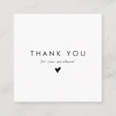 シックタイポグラフィビジネスQRコードありがとう 割引カード (正面)