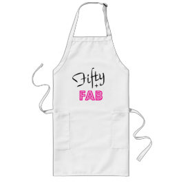シックタイポグラフィフィフティ+ FAB 50th誕生日 ロングエプロン