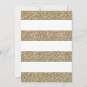 シックタイポグラフィフェイク金ゴールドグリッターホリデーパーティー 招待状 (裏面)