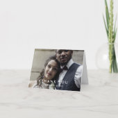 シックタイポグラフィフォトサンキューカード サンキューカード (正面)