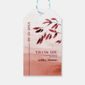 シックタイポグラフィミニマリストサンキュー結婚ズ ギフトタグ (裏面)