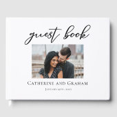 シックタイポグラフィモダンフォトミニマ結婚リスト ゲストブック (正面)