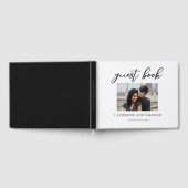 シックタイポグラフィモダンフォトミニマ結婚リスト ゲストブック (全面)