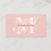 シックタイポグラフィモノグラム名 名刺 (正面)