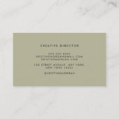 シックタイポグラフィモノグラム名 名刺 (裏面)