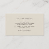 シックタイポグラフィモノグラム名 名刺 (裏面)