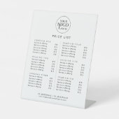 シックタイポグラフィロゴビジネス価格表 台座サイン (正面)