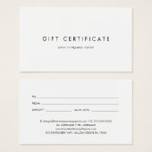 シックタイポグラフィ事業商品券 (正面&裏面)