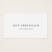 シックタイポグラフィ事業商品券 (正面)