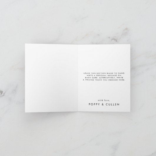 シックタイポグラフィ写真テンプレートサンキューカード サンキューカード (内部)