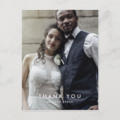 シックタイポグラフィ写真テンプレートサンキューハガキ ポストカード (正面)